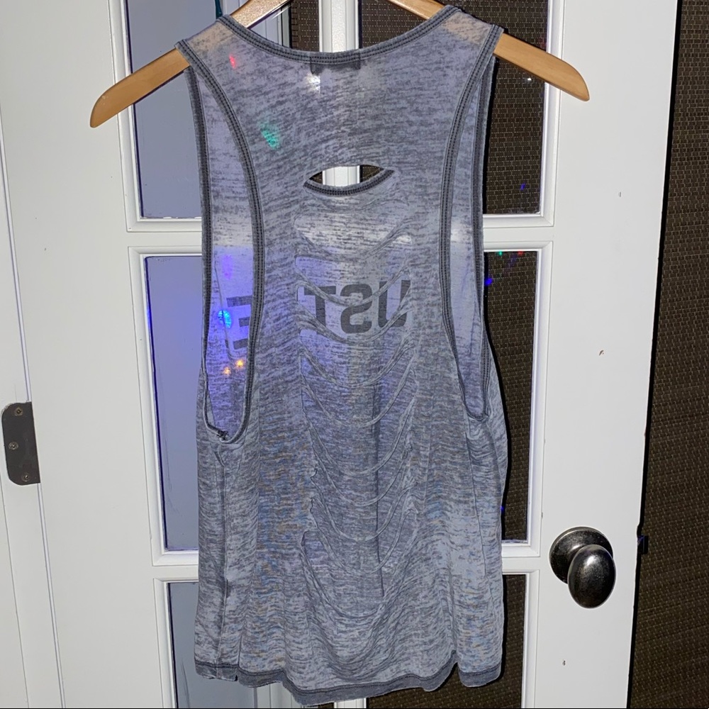 Popular Basics tank HUSTLE gray burnout - Picture 4 of 7
